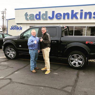 Tadd jenkins ford - Get Pre-approved. 1 Step one. 2 Step two. 3 Step three. 4 Step four. Complete this easy four-step application, and we will contact you with your customized financing options. We even cater to those with less-than-perfect credit. Simply fill …
